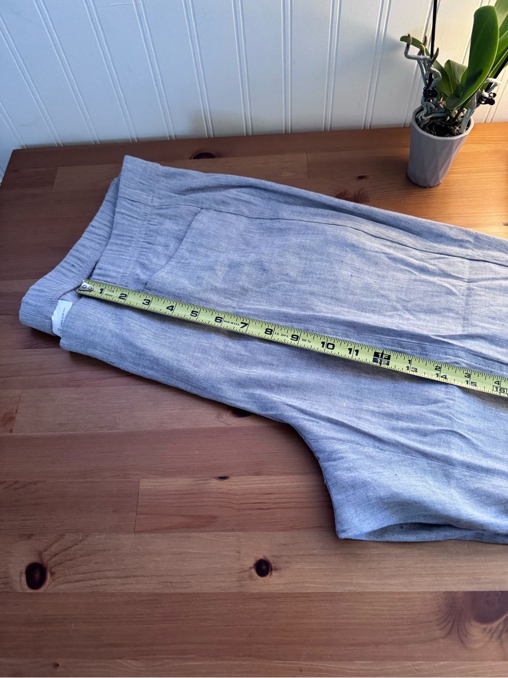 J. Jill Grey Smoke Pull On Linen Stretch Cropped Pants Size XLP New With Tags - Picture 9 of 11